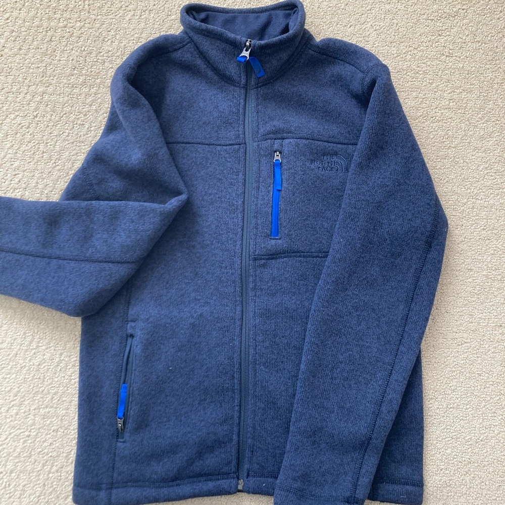 Boys NorthFace Full Zip Sweater Jacket.